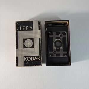 Kodak Jiffy Six-20 6x20 Black Folding Camera with Original Box & Manual